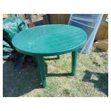 Green Plastic Patio Table & (4) Chairs
