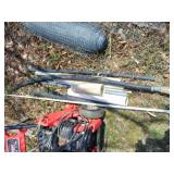 Pile of posts, tubing, pvc