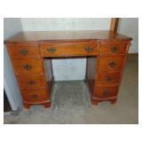 Serpentine Front Desk/Vanity and Chair