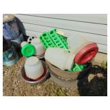 Feeders, Waterers, heat lamps, plus