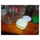 lot of glassware