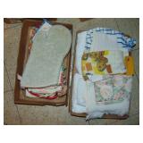 (2) flats dish towels & pot holders