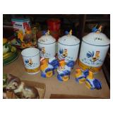 Set of Country Kitchen Chicken Collectibles