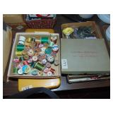 Large Lot of Wooden Spools, Plus