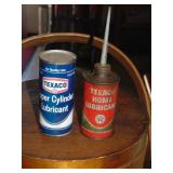 (2) Mini Texaco Oil Cans