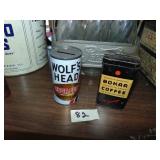 (2) Small Metal Tin Banks