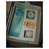 Flat full of Antique Advertising Boxes W/Contents