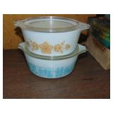 (2) Small Pyrex Dishes With Lids