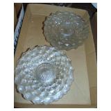 Flat full of American Fostoria Desert Plates
