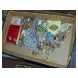 flat full of costume jewelry