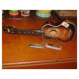 (2) Harmonicas & Childs Harmony Guitar