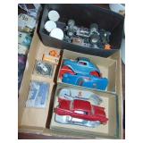 Box full of Larger Scale Slot Car Bodies & Parts