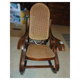 Cane Seat Bent Wood Rocker