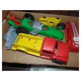 Flat full of Vintage Plastic Toy Vehicles