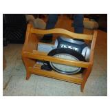 Wooden Magazine Rack, Clocks, plus