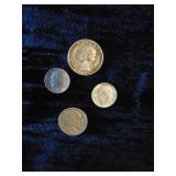 (1)1964 Quarter (2) 1964 Dimes (1) Buffalo Nickel