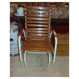 Metal & Wood Glider Porch Chair