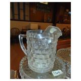 American Fostoria Pitcher & (5) Tumblers