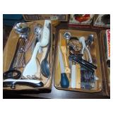 (2) Flats of Kitchen Utensils