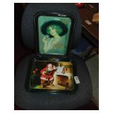 (2) Metal Coca-Cola Trays
