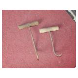 (2) Hay Hooks