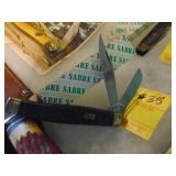 Sabre Knife in Box.