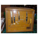 Sabre Knife Display w. Knives & Boxes