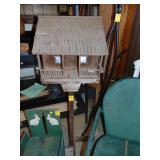 Detailed cabin-style birdhouse