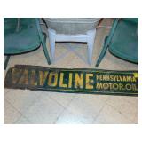 Large metal Valvoline advertising sign