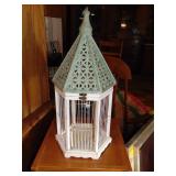 Impressive metal & wood birdhouse