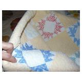 Machine stitched quilt