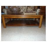 Glass top coffee table