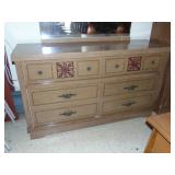 Mid-Century Modern 6 drawer dresser & Mirror