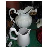 (2) Stone Ware Pitchers
