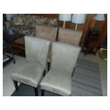 (4) Heavy Duty Suede Type Dining Chairs