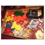 flat of retro and vintage cookie cutters plus