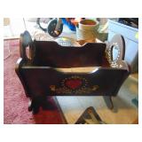 Wooden doll cradle