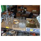 (3) Flats full of misc. Glass Ware plus
