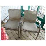 (4) Contemporary Style Metal Patio Chairs