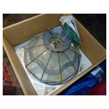 Slag Glass Chandelier type Light fixture