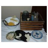 Hadley Pottery Piece & Primitive Dresser Decor