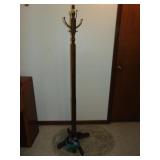 Hall Tree & Slag Glass Decor