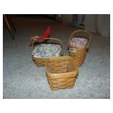 (3) Mini Longaberger Baskets