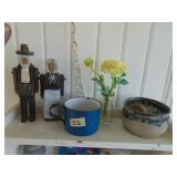 Shelf full of Folk Art/Primitive Decor