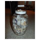 Country Store Pickle Jar full of Shells