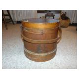 Large Wood Sugar Bucket W/Lid