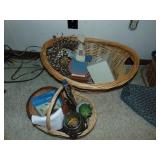(2) Baskets full of Country & Folk Art Decor