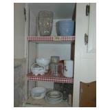 Cabinet full of Everyday Dishes & Glassware