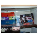 Shelf full of Books & Games