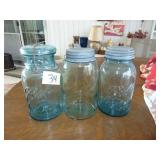 (3) Antique Canning Jars
